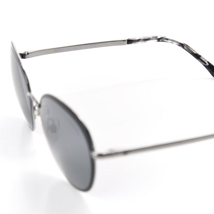 Chanel Round Spring Sunglasses 4206 Black Silver 5 of 8