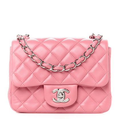 Chanel Lambskin Quilted Mini Square Flap Pink 1 of 11