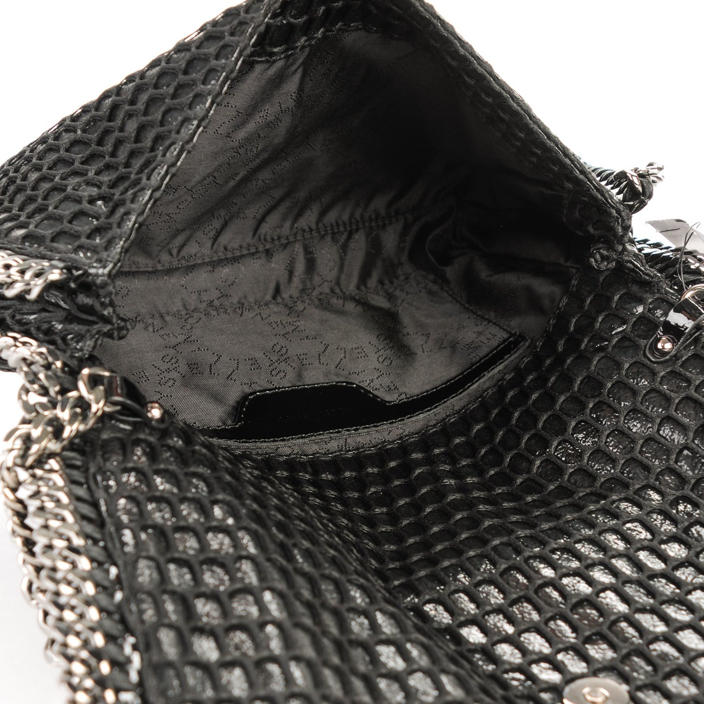 Net Patent Falabella Clutch Black