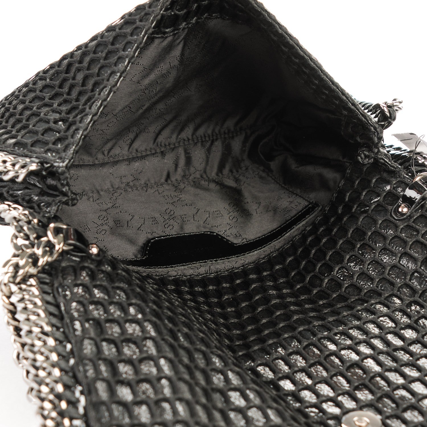 Stella McCartney Net Patent Falabella Clutch Black 5 of 8