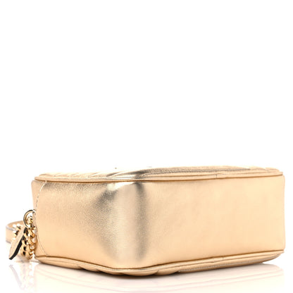 Jimmy Choo Metallic Nappa Quilted Varenne Camera Bag Gold 4 of 8