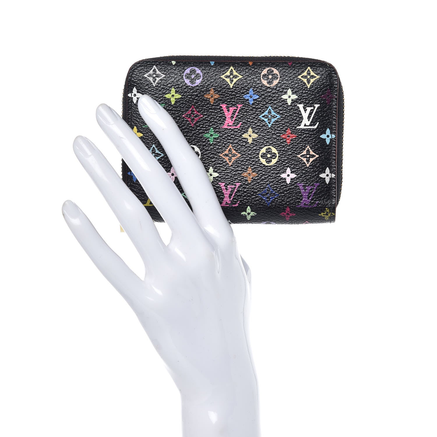 Louis Vuitton Monogram Multicolor Zippy Coin Purse Black Grenade 2 of 7