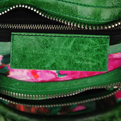 Balenciaga Chevre Satin Giant City Green Floral 8 of 10