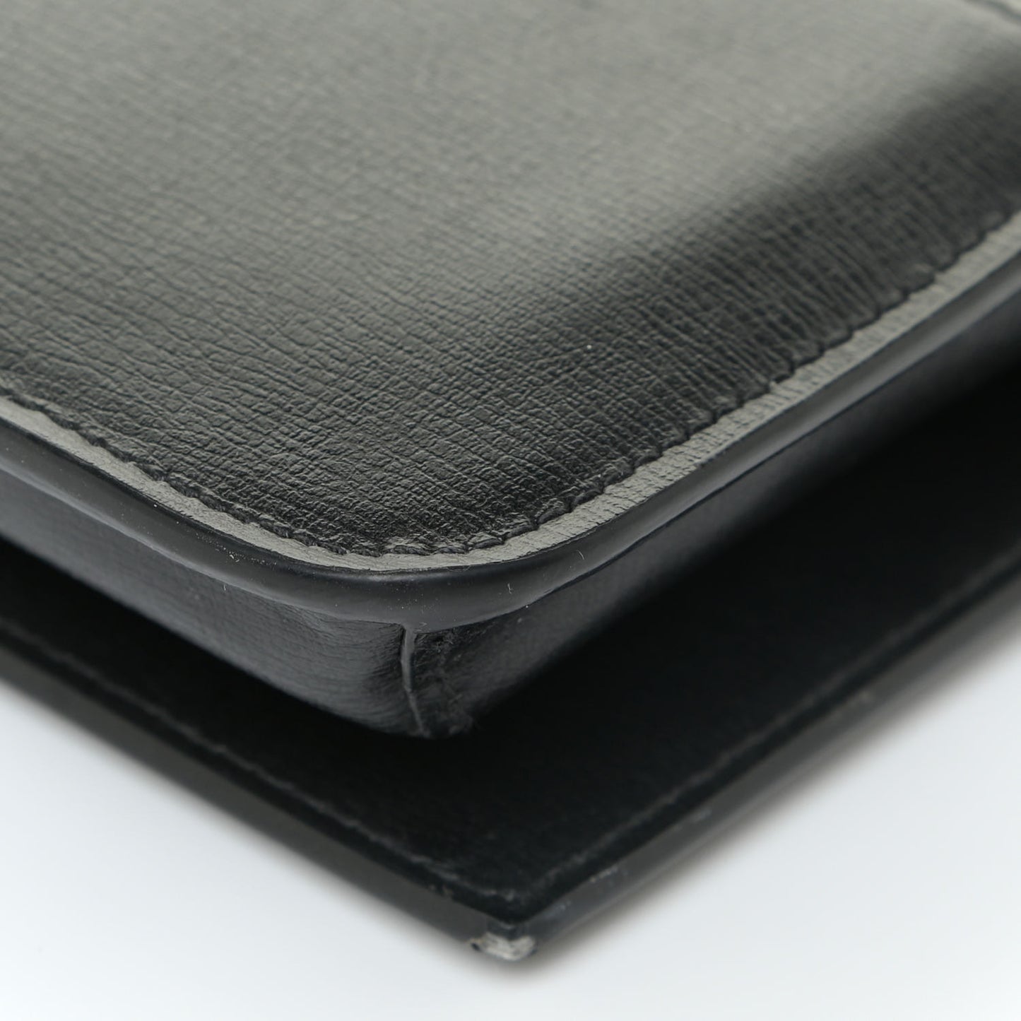 Smooth Calfskin Monogram Phone Holder Crossbody Black