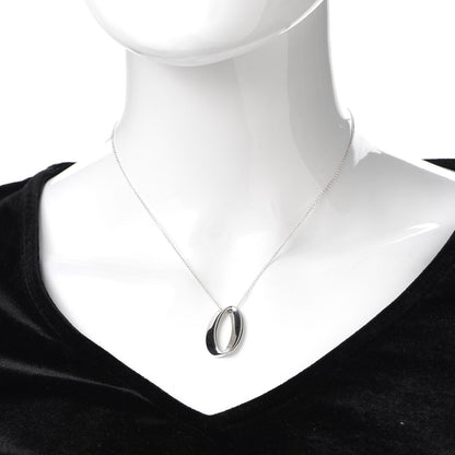 Tiffany Sterling Silver Oval Loop Pendant Necklace 2 of 5