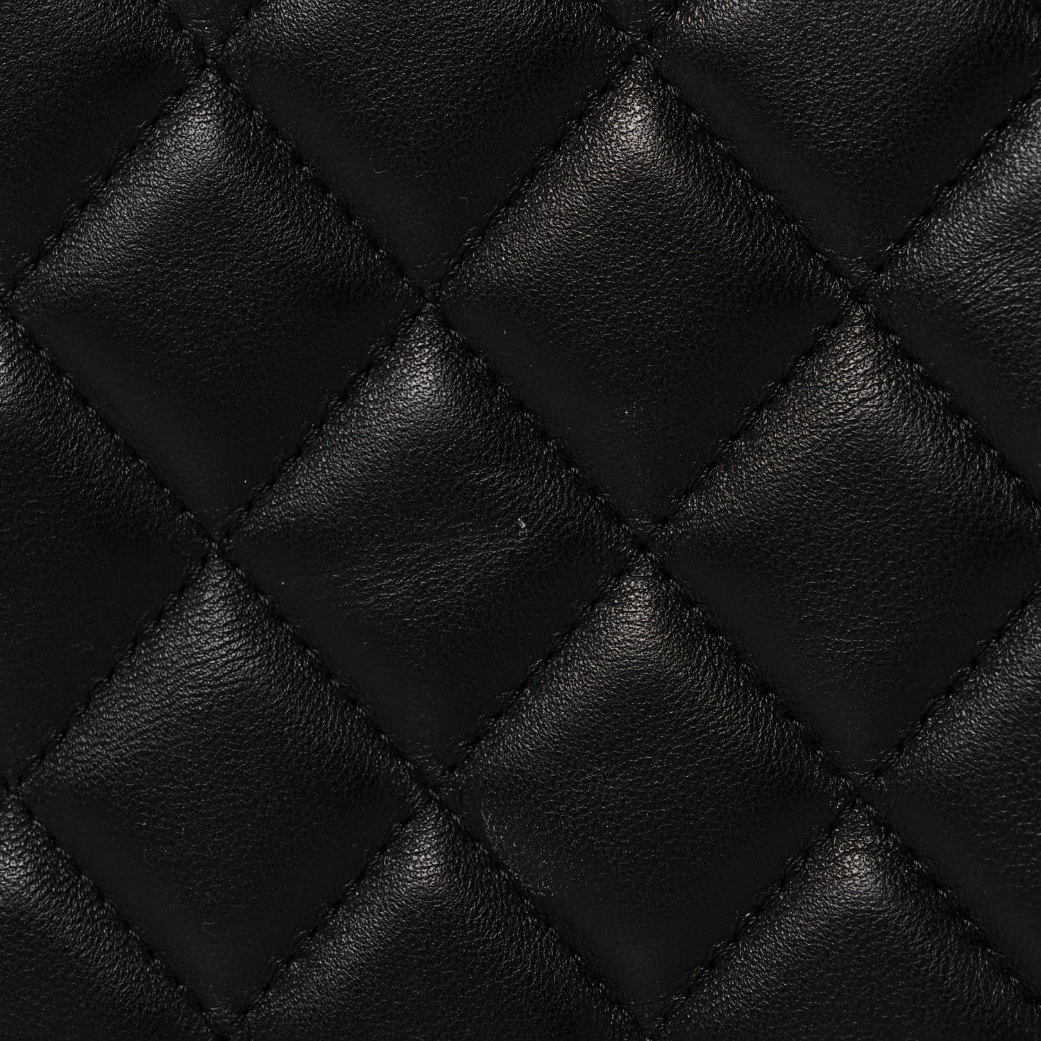 Chanel Lambskin Quilted Large Cosmetic Case Black 10 of 11