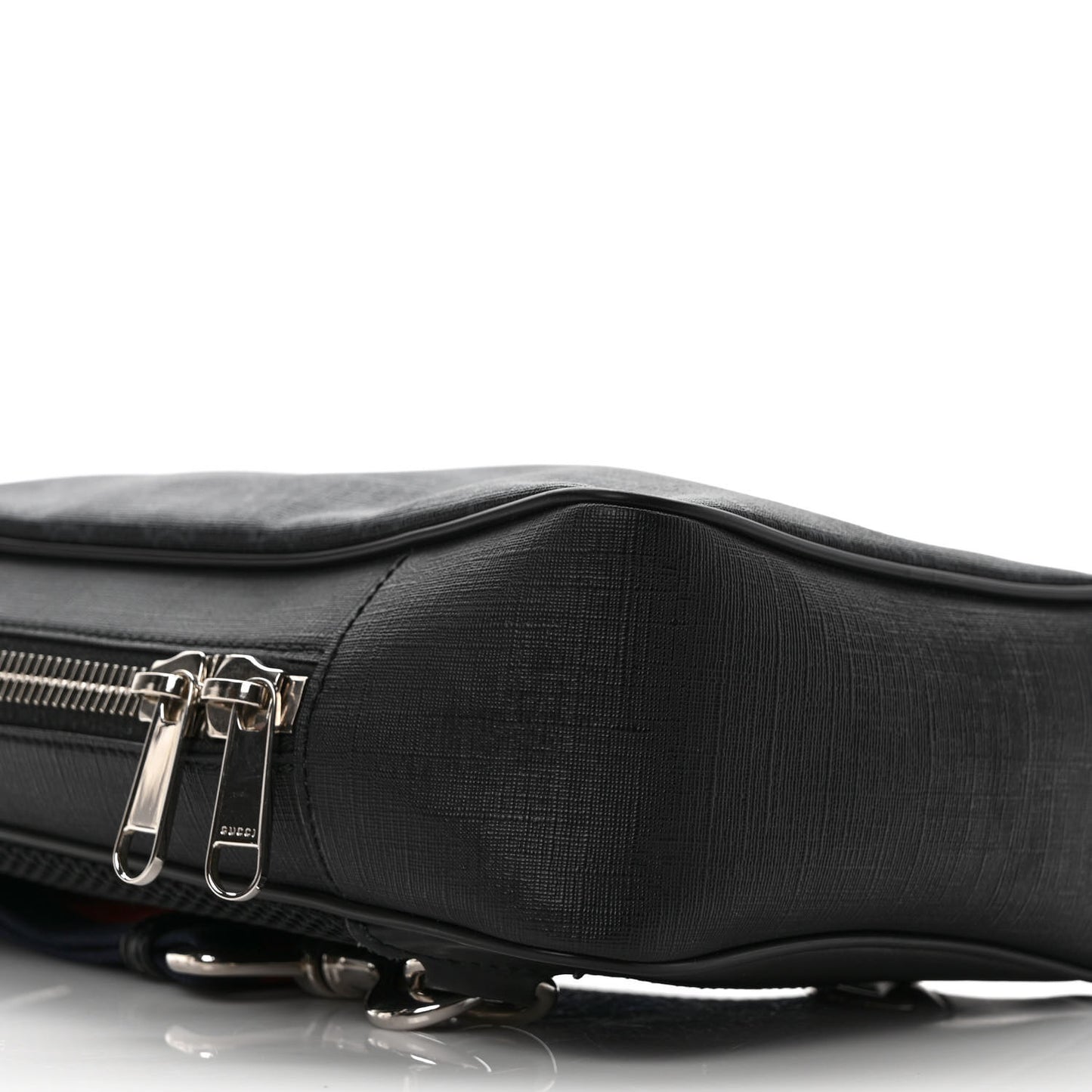 GG Supreme Monogram Web Belt Bag Black Grey