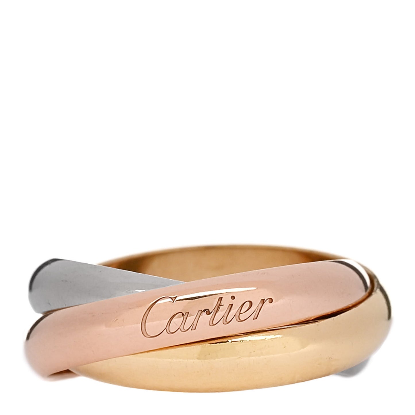 18K Pink Yellow White Gold Classic Trinity Ring 55 7.25