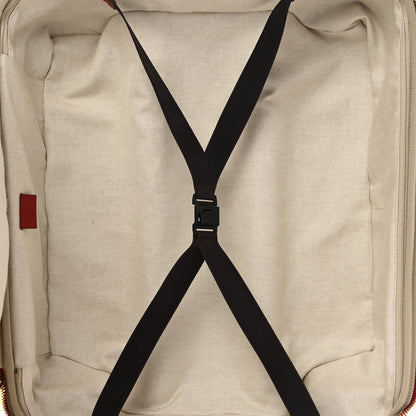 Gucci GG Supreme Monogram Tian Carry On Trolley Beige Multicolor Hibiscus Red 4 of 10