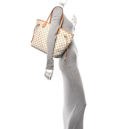 Louis Vuitton Damier Azur Neo Neverfull MM Rose Ballerine 2 of 9