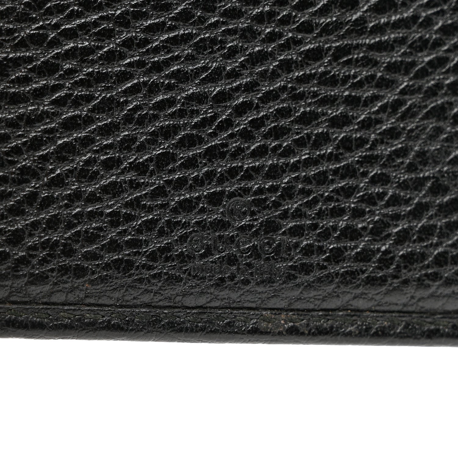 Gucci Pebbled Calfskin GG Marmont Card Case Black 7 of 7