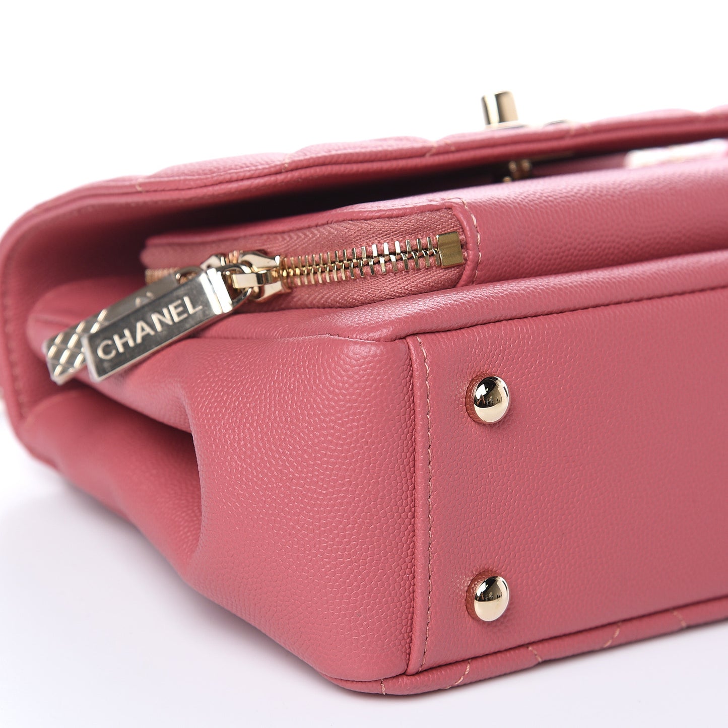 Caviar Quilted Small Business Affinity Flap Pink