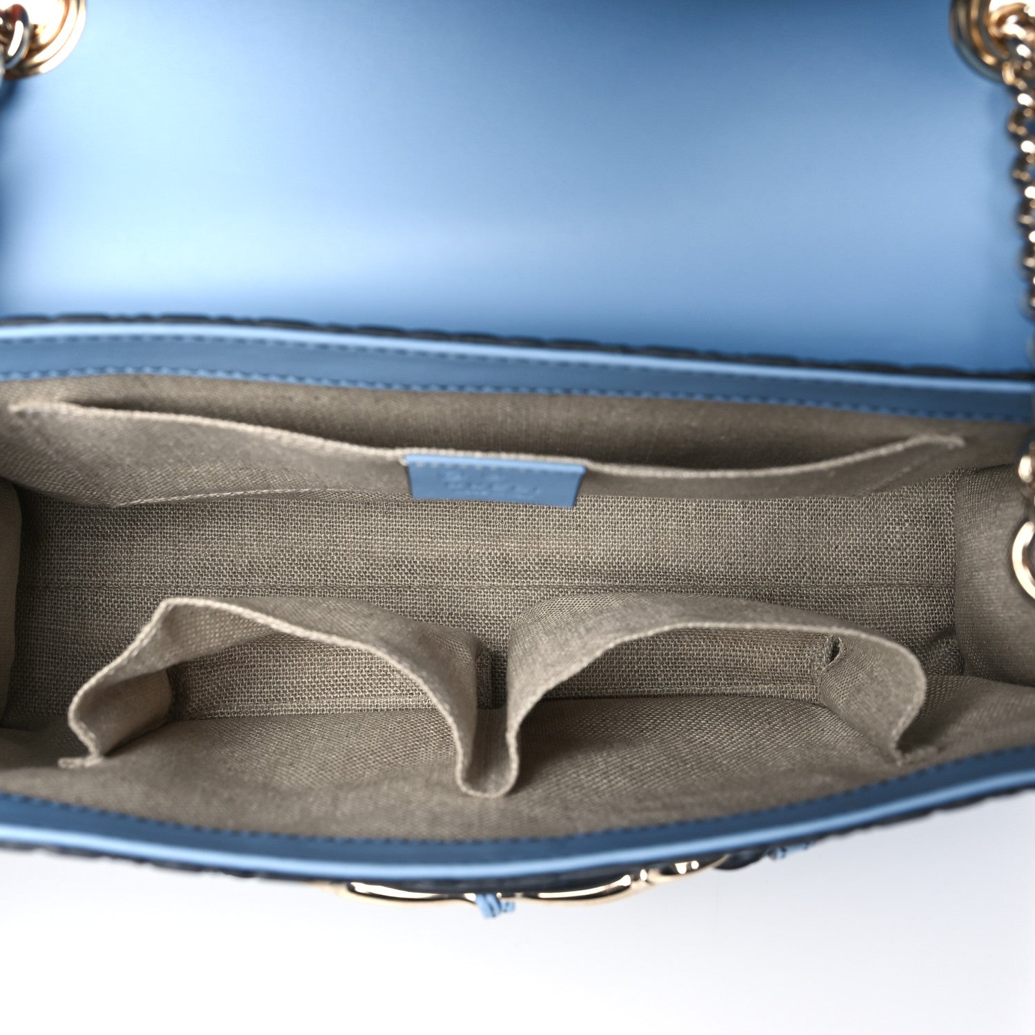 Gucci Microguccissima Medium Emily Chain Shoulder Bag Mineral Blue 5 of 12