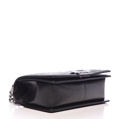 Chanel Calfskin Chevron Medium Boy Flap Black 4 of 11