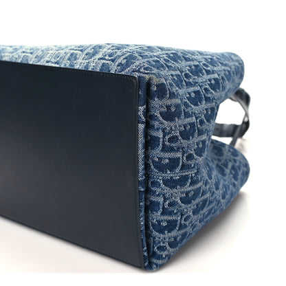 Christian Dior Denim Jacquard Oblique Medium Toujours Blue 9 of 10