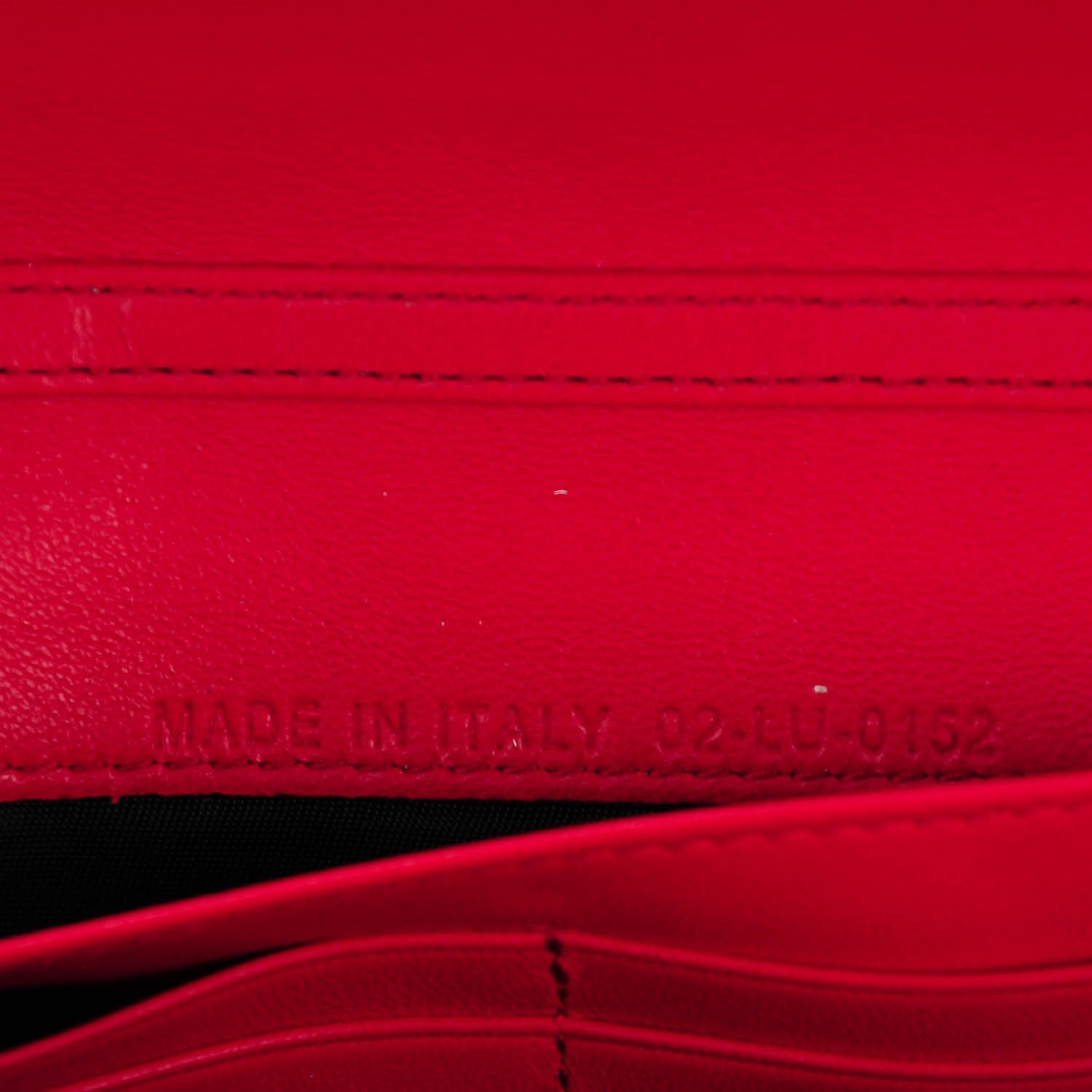 Christian Dior Lambskin Cannage Rendezvous Wallet Rouge Carmin 7 of 7