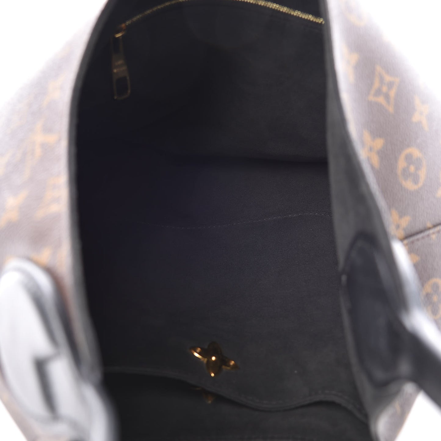 Monogram Flower Hobo Black