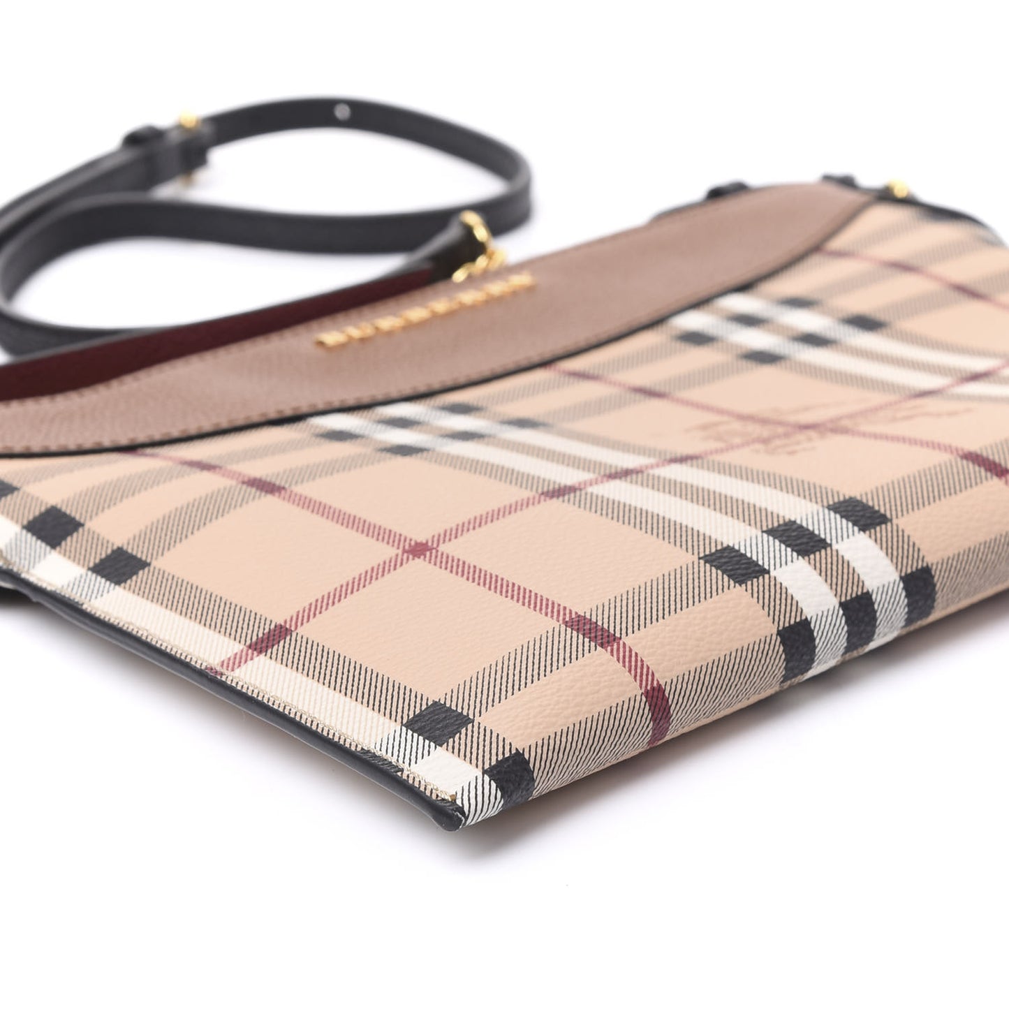 Haymarket Check Peyton Crossbody Clutch Bag Toffee