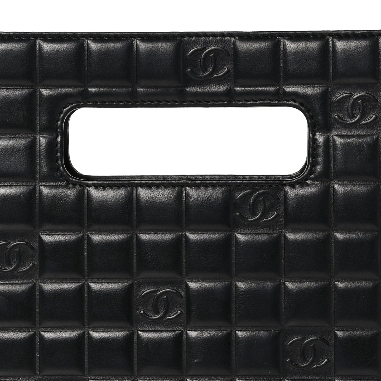 Lambskin CC Chocolate Bar Shoulder Bag Black