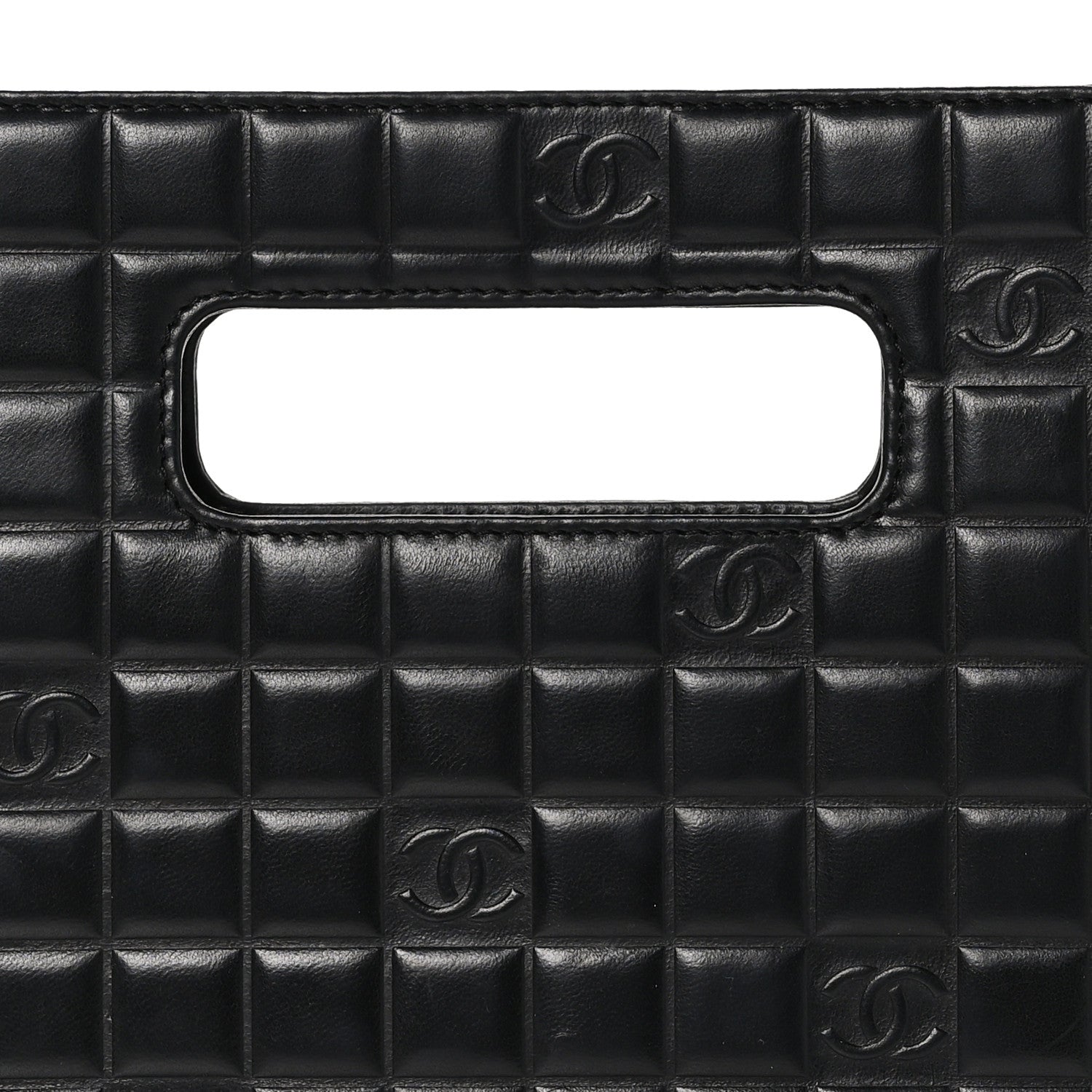 Chanel Lambskin CC Chocolate Bar Shoulder Bag Black 8 of 10