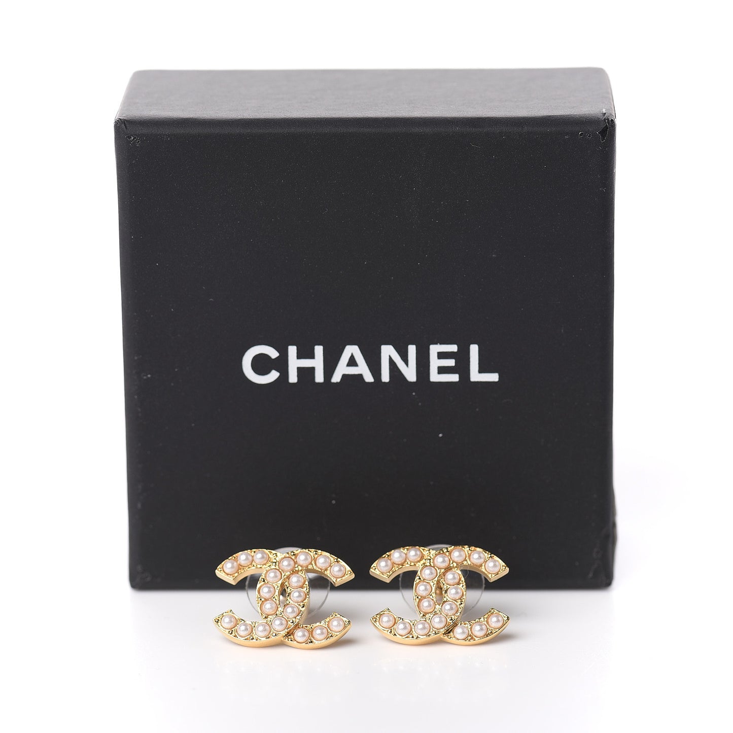 Pearl CC-Casino Earrings Gold