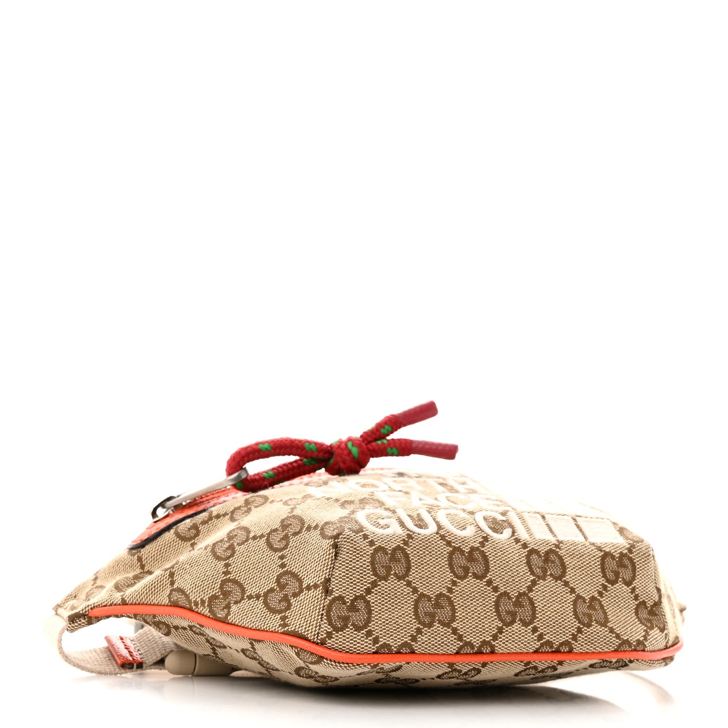 Gucci X THE NORTH FACE Monogram Textured Dollar Calfskin Embroidered Belt Bag Beige Ebony Mystic White Deep Orange 4 of 11