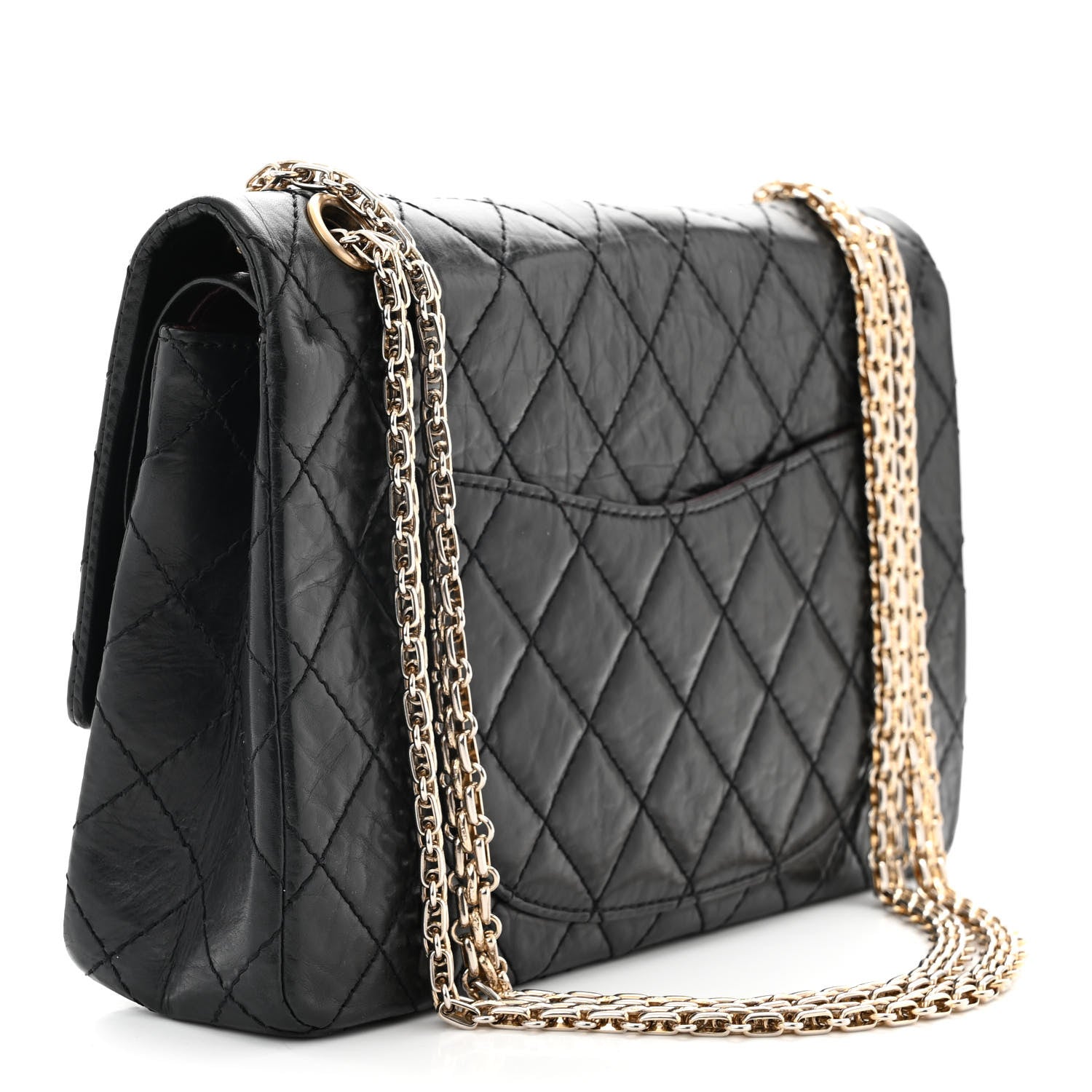 Chanel Aged Calfskin Quilted 50th Anniversary 2.55 Reissue 226 Flap Black 3 of 12
