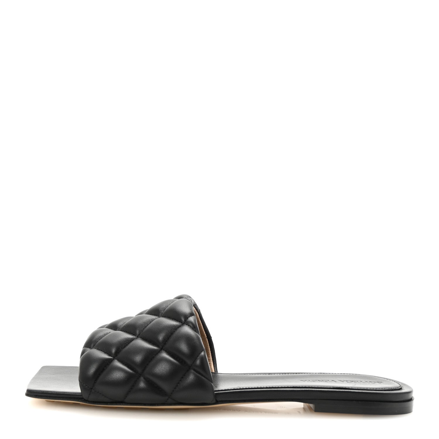Bottega Veneta Nappa Matelasse Padded Flat Sandals 40 Black 1 of 9