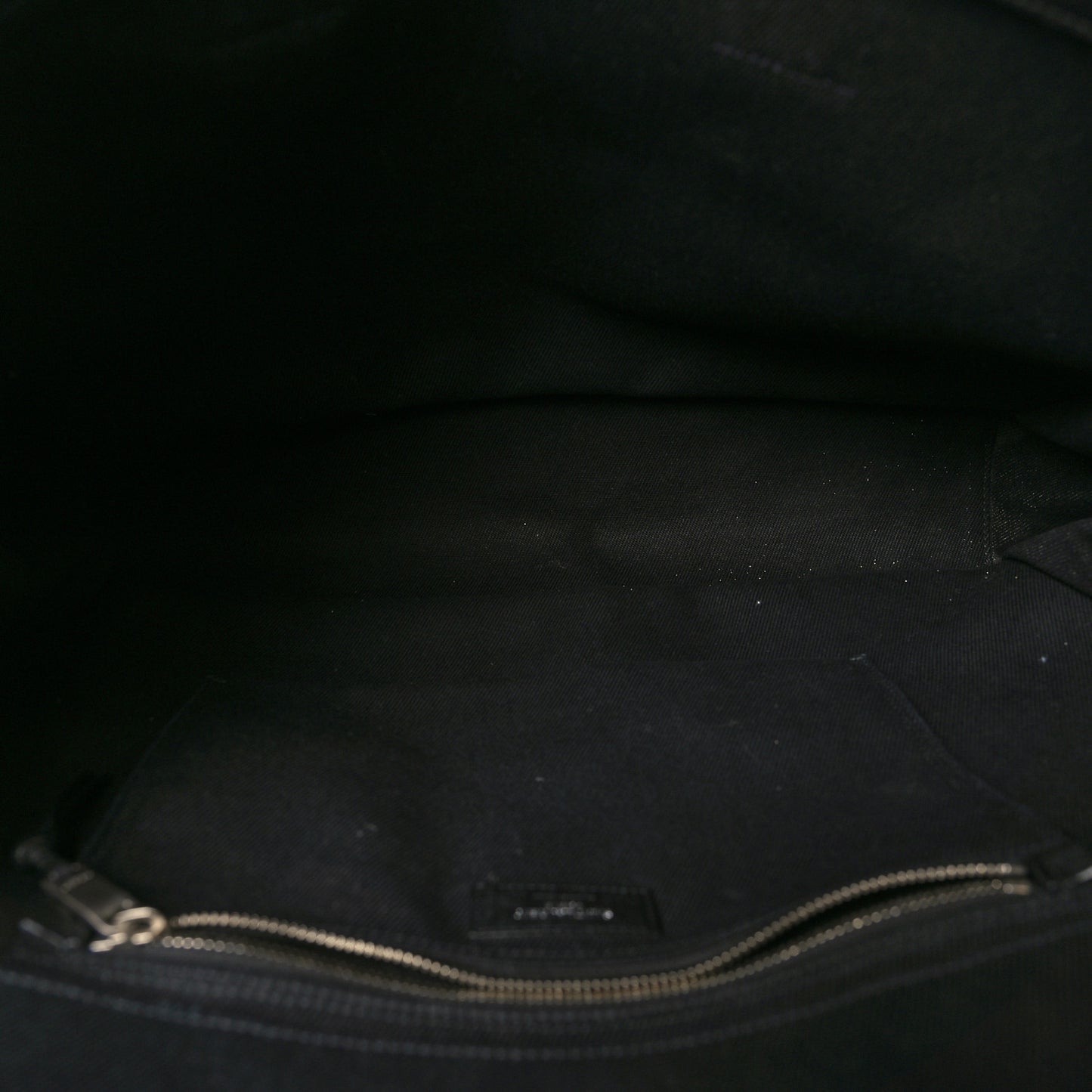 Linen Calfskin Rive Gauche Tote Black