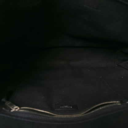 Saint Laurent Linen Calfskin Rive Gauche Tote Black 5 of 10