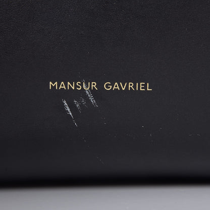 Mansur Gavriel Vegetable Tanned Calfskin Bucket Bag Black Flamma 8 of 28