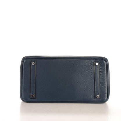 Hermes Taurillon Clemence Birkin 35 Bleu De Prusse 5 of 26