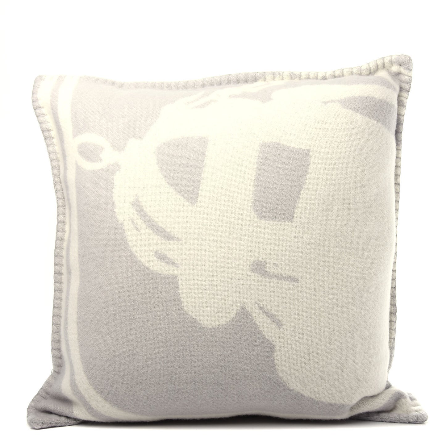 Merino Wool Cashmere Brides De Gala Pillow Gris Perle