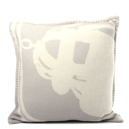 Hermes Merino Wool Cashmere Brides De Gala Pillow Gris Perle 1 of 4