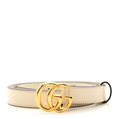 Gucci Calfskin Double G 20mm Belt 85 34 Mystic White 1 of 4