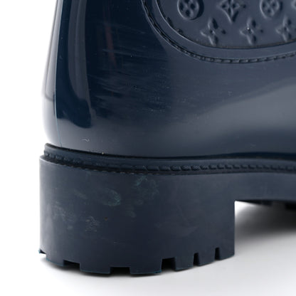 Louis Vuitton Rubber Embossed Monogram Splash Rain Boots 36 Blue 11 of 14