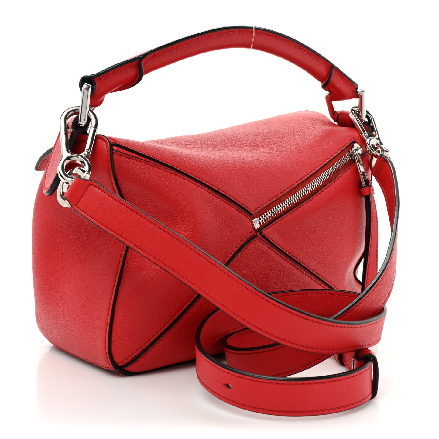 Calfskin Small Puzzle Bag Scarlet
