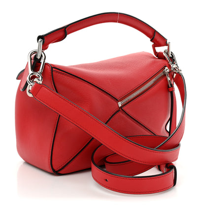 Loewe Calfskin Small Puzzle Bag Scarlet 3 of 15