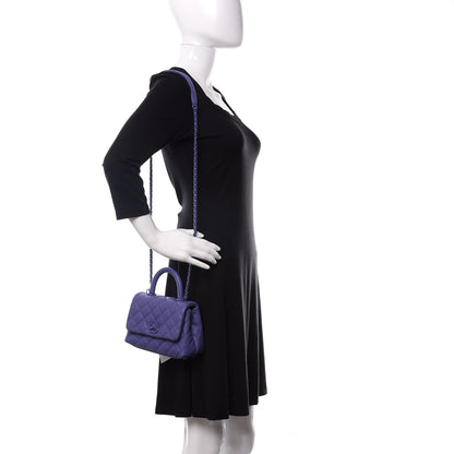 Chanel Caviar Quilted Incognito Extra Mini Coco Handle Flap Blue 2 of 11