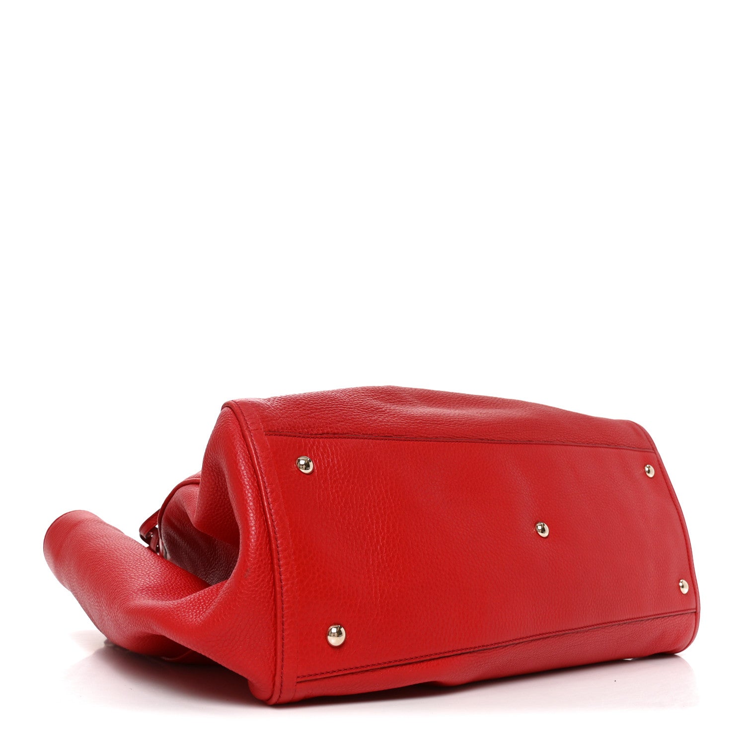 Gucci Pebbled Calfskin Large Soho Shoulder Bag Red 4 of 10