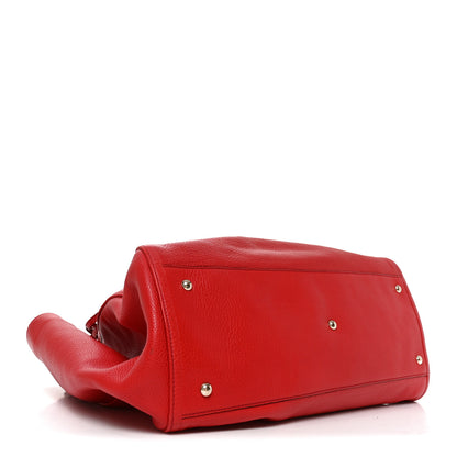 Gucci Pebbled Calfskin Large Soho Shoulder Bag Red 4 of 10