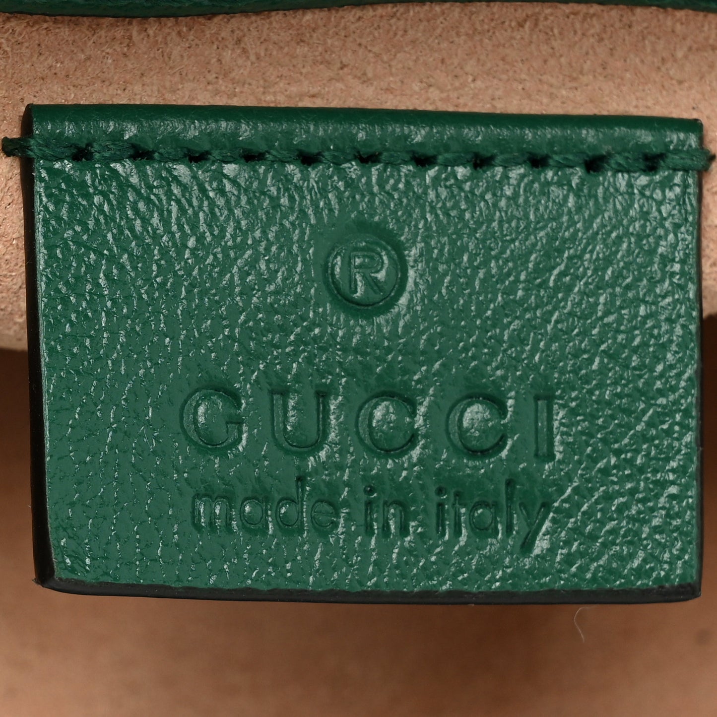 Azalea Calfskin Enamel Matelasse Diagonal Super Mini Torchon GG Marmont Shoulder Bag New Shamarock Emerald