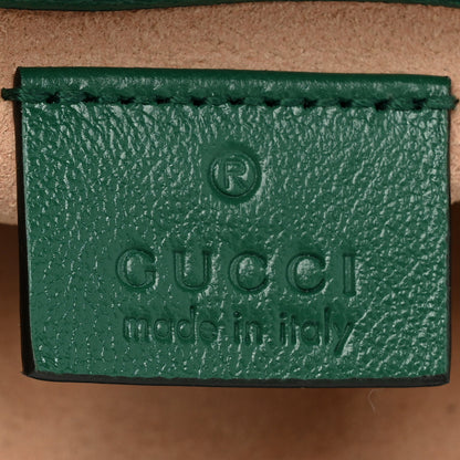 Gucci Azalea Calfskin Enamel Matelasse Diagonal Super Mini Torchon GG Marmont Shoulder Bag New Shamarock Emerald 6 of 9