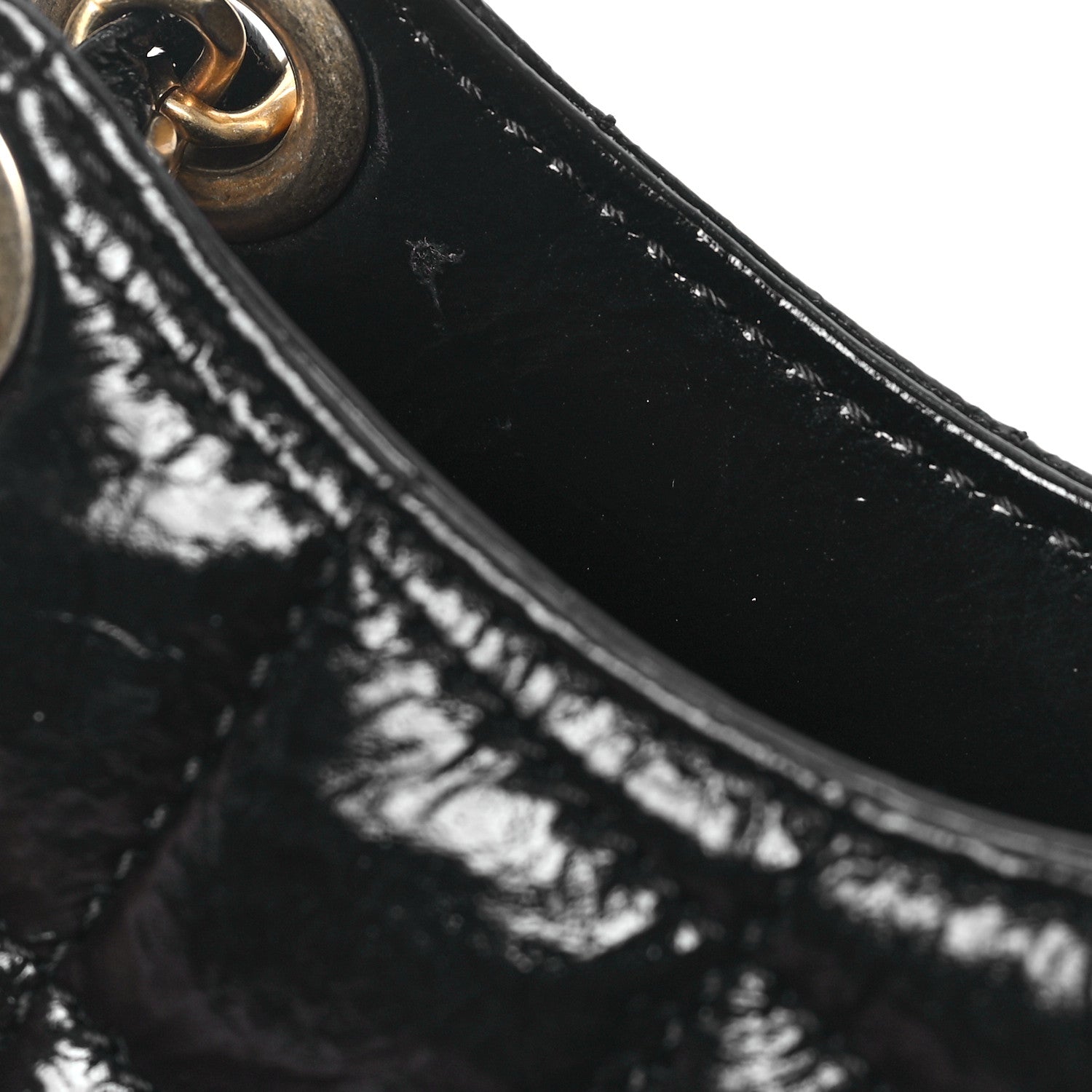 Chanel Shiny Crumpled Calfskin Quilted Small Wavy CC Hobo Black 10 of 11