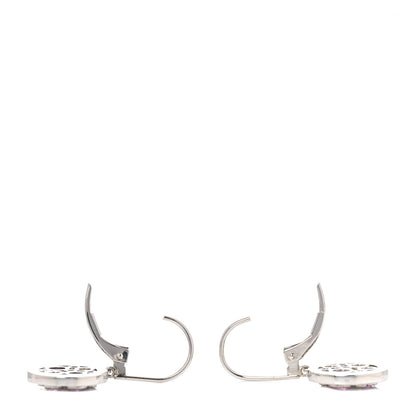 Tiffany Platinum Diamond Pink Sapphire Cobblestone Drop Earrings 3 of 4