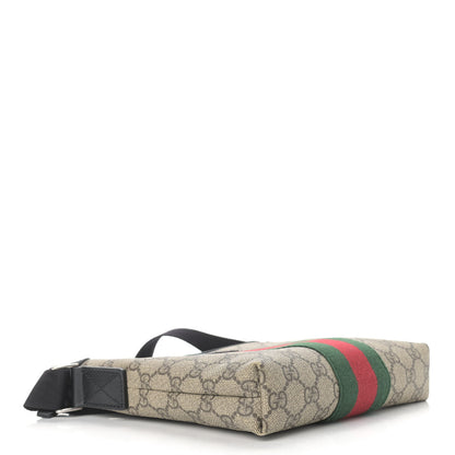 Gucci GG Supreme Monogram Web Messenger Bag Black 3 of 9