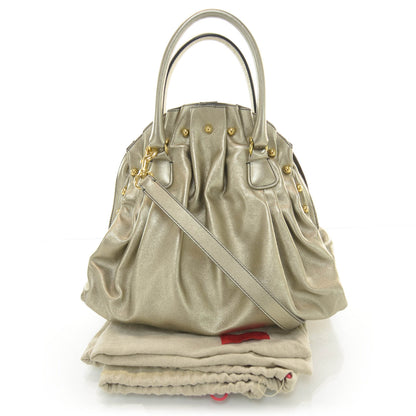 Valentino Garavani Calfskin Vanite Studded Dome Bag Metallic 3 of 7
