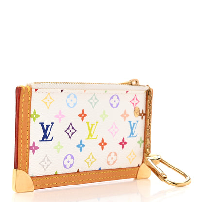 Louis Vuitton LOUIS VUITTON Monogram Multicolor Key Pouch White 3 of 7