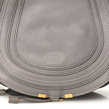 Chloe Grained Calfskin Medium Marcie Saddle Bag Cashmere Grey 9 of 11