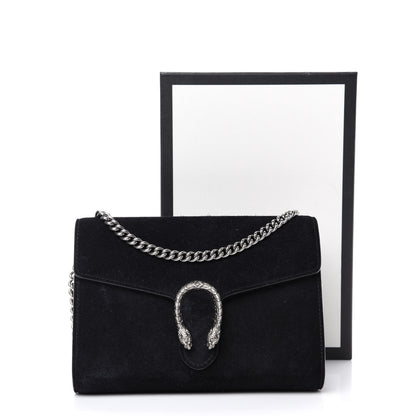 Gucci Suede Mini Dionysus Chain Wallet Black 11 of 11